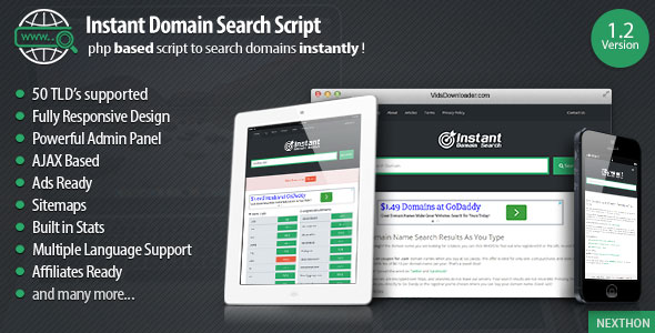 Domain Search Website Script