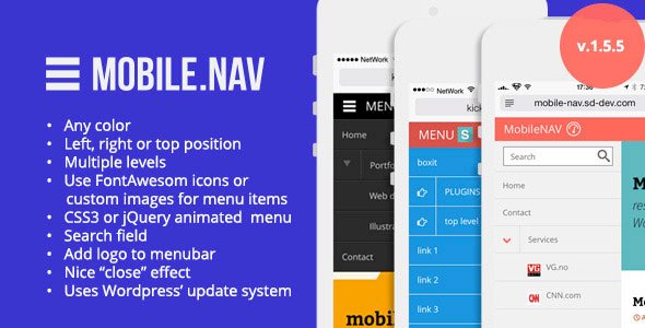 MOBILE.NAV v1.5.3 – Responsive menu wordpress plugin