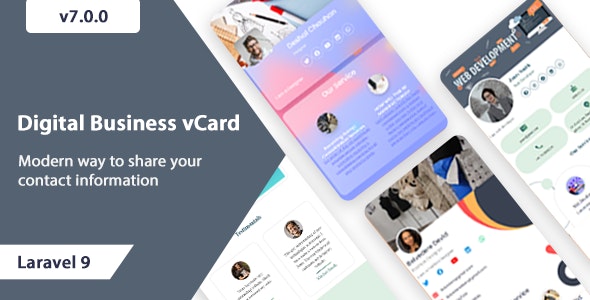 VCard SaaS v7.0Digital Business Card Builder SaaS