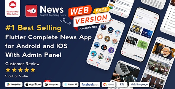 News v3.0.5 Flutter News App For Android & iOS
