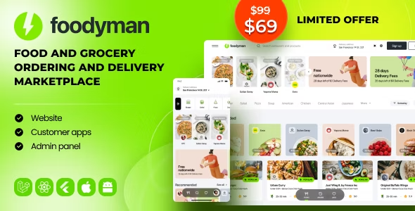 Foodyman Multi-Restaurant Food And Grocery
