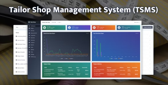 Tailor Shop Management System TSMS v1.5.1