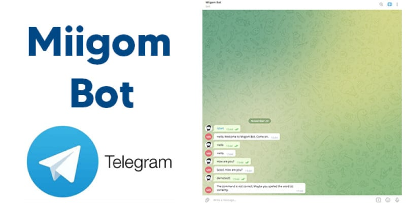 Miigom Bot v1.0 Telegram Bot PHP