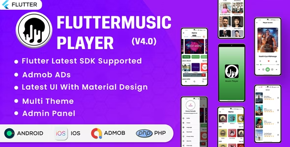 Flutter Music Player Online MP3 App
