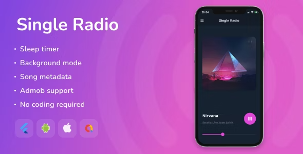 Single Radio v1.8 Flutter Full App