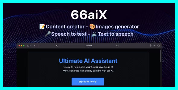 66aix AI Content Chat Bot Images & Speech to Text