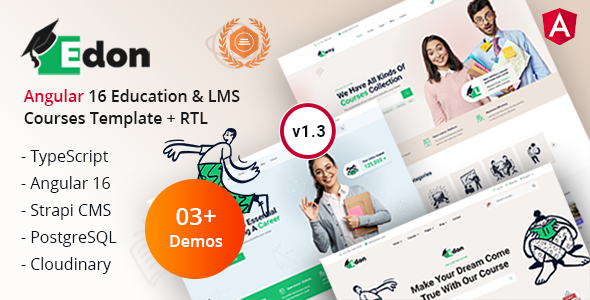 Edon – Angular 16+ LMS Education & Online Courses Theme