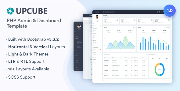 Upcube – PHP Admin & Dashboard Template