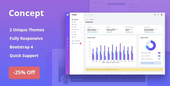 Concept – Responsive Admin Dashboard Template