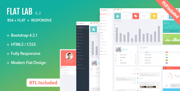 FlatLab – Bootstrap 4 Responsive Admin Template