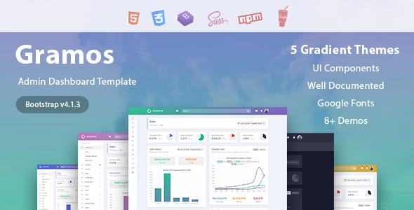 Gramos – Responsive Admin Dashboard Template