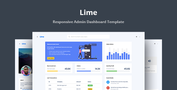 Lime – Responsive Admin Dashboard Template