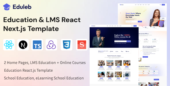 Eduleb – Education & LMS React Next.js Template