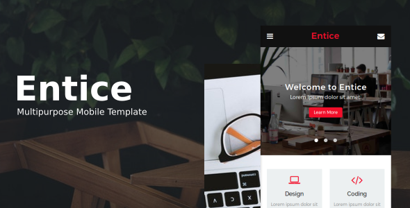 Entice – Multipurpose Mobile Template