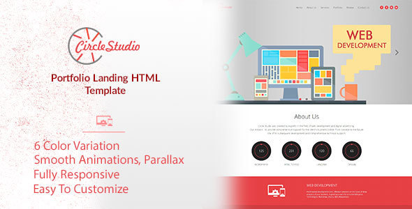 Circle Studio – Portfolio Landing HTML Template