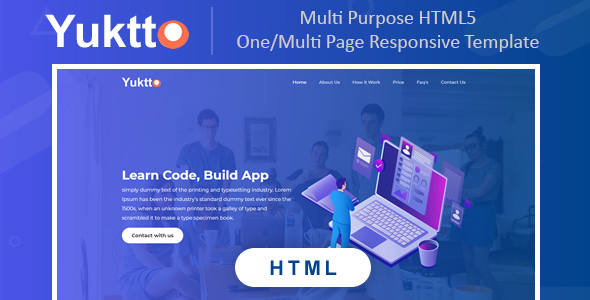 Yuktto | Multi Purpose Html5 Responsive One/Multi Page Business Template