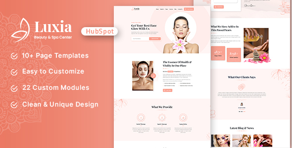 Luxia – Beauty & Spa Center HubSpot Theme