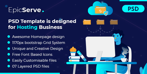 EpicServ – Web Hosting PSD Template