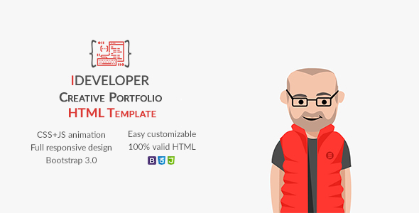 iDeveloper – Creative Personal Portfolio Template