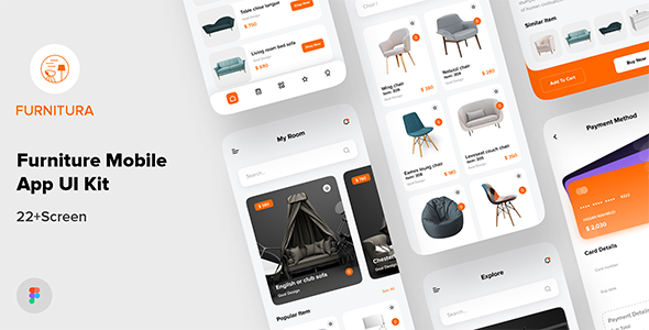 FURNITURA – Furniture Mobile App UI Kit For Figma