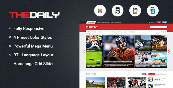 TheDaily – Responsive News Portal Joomla Template