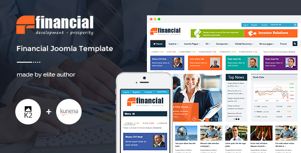 Financial – Responsive Joomla News Template