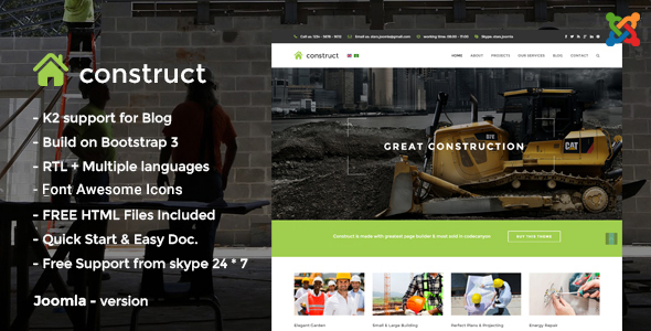 Construct – Construction Joomla Template