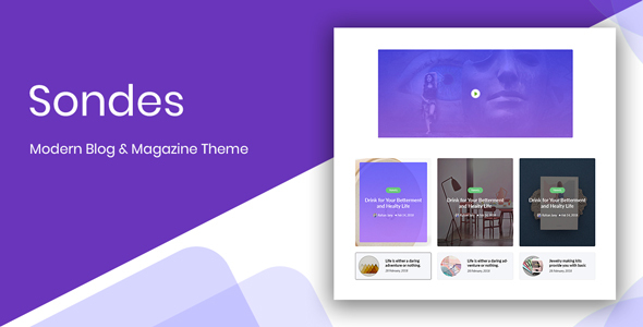 Sondes – Ultimate Blogging Solution PSD Design