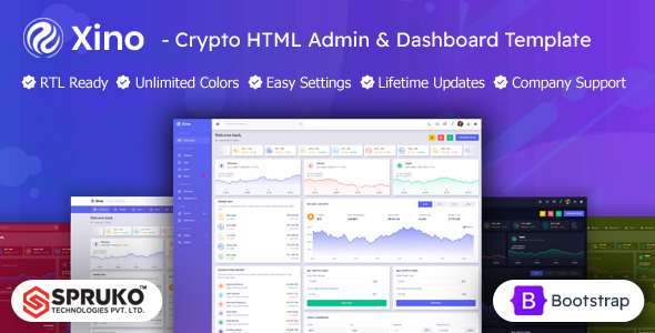 Xino – Cryptocurrency Admin Dashboard HTML Template