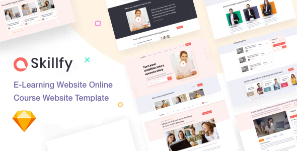 Skilify For Education & Learning Management System Sketch Template