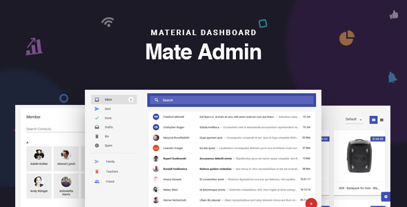 Mate – React Admin Template With Redux & Material Design