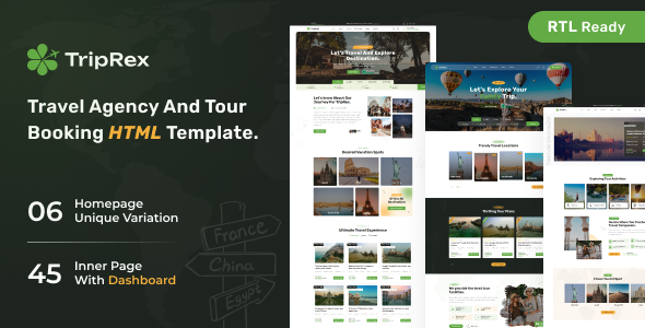 TripRex – Travel Agency and Tour Booking HTML Template