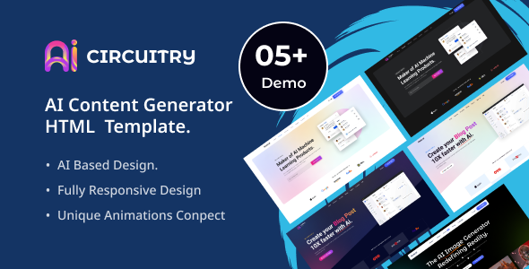 CIRCUITRY – AI Content Generator HTML Template