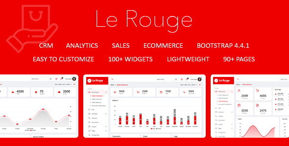 Le Rouge – Responsive Admin Dashboard Template