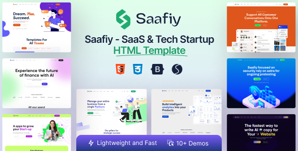 Saafiy – Software, Startup & SaaS Landing HTML5 Template