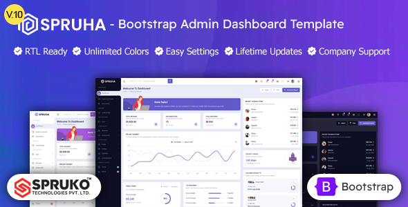 Spruha – Bootstrap HTML Admin Dashboard Template