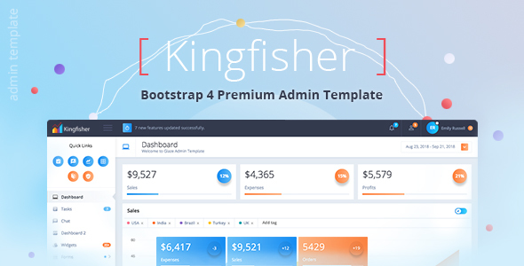 Kingfisher – Responsive Bootstrap 4 Admin Template