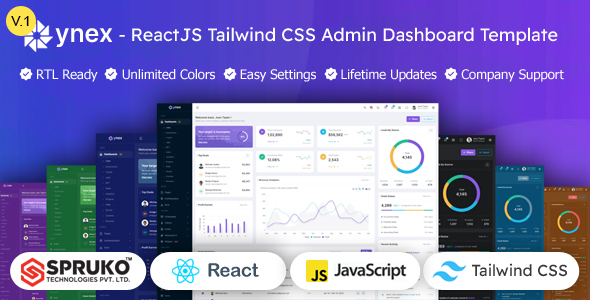 Ynex – React JS Admin Dashboard Tailwind Template