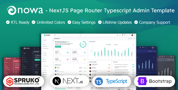 Nowa – NextJS Page Router Typescript Admin Dashboard Template