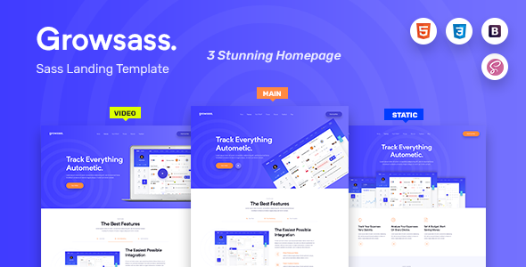 Growsass – Startup Agency and SasS Landing Page Template