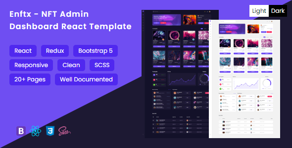 Enftx – NFT Admin Dashboard React Template