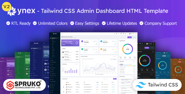 Ynex – Tailwind CSS Dashboard HTML Template