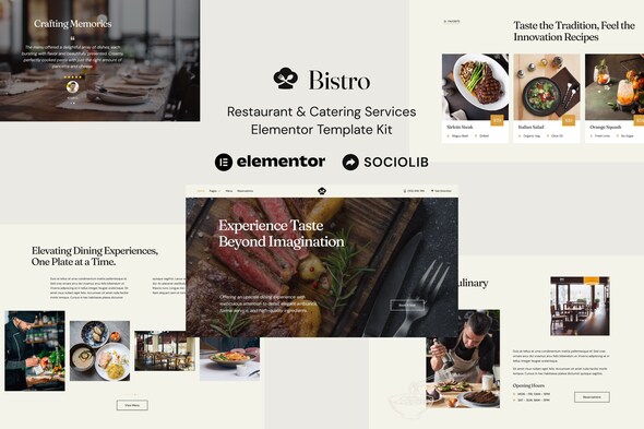 Bistro – Restaurant & Catering Services Elementor Template Kit