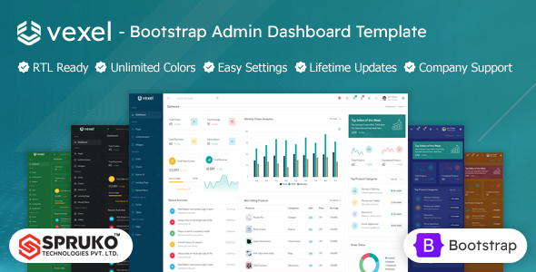 Vexel – Bootstrap Admin Dashboard HTML Template