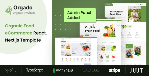 Orgado – Organic Food eCommerce Next Template + Admin Panel