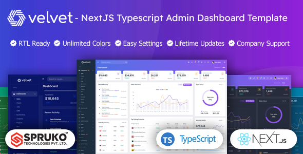 Velvet – Nextjs Typescript Admin Dashboard Template