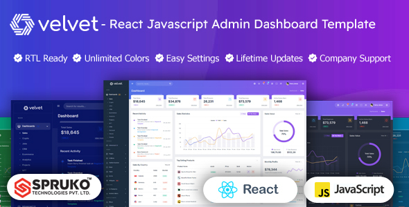 Velvet – ReactJS Admin Dashboard Template