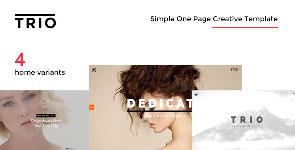 TRIO – Simple One Page Creative Drupal Theme