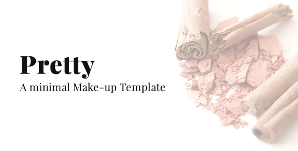 Pretty – A Minimal Make-up Website Template