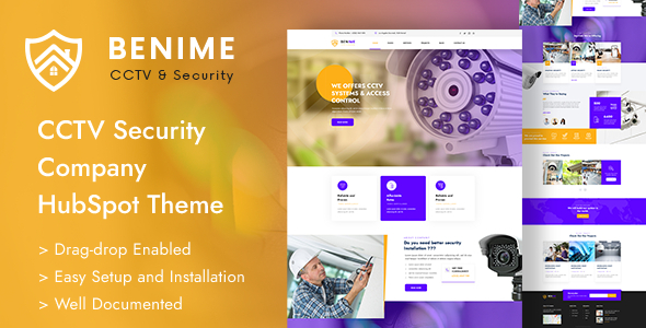 Benime – CCTV Surveillance Service HubSpot Theme